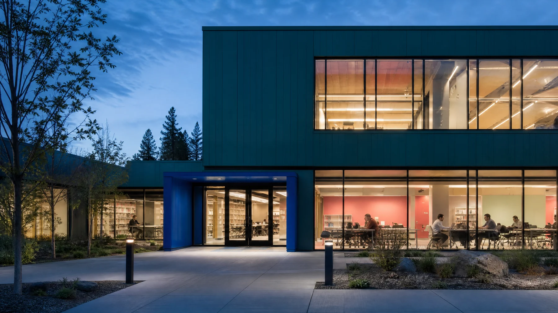 Tuxanirelo building at blue hour