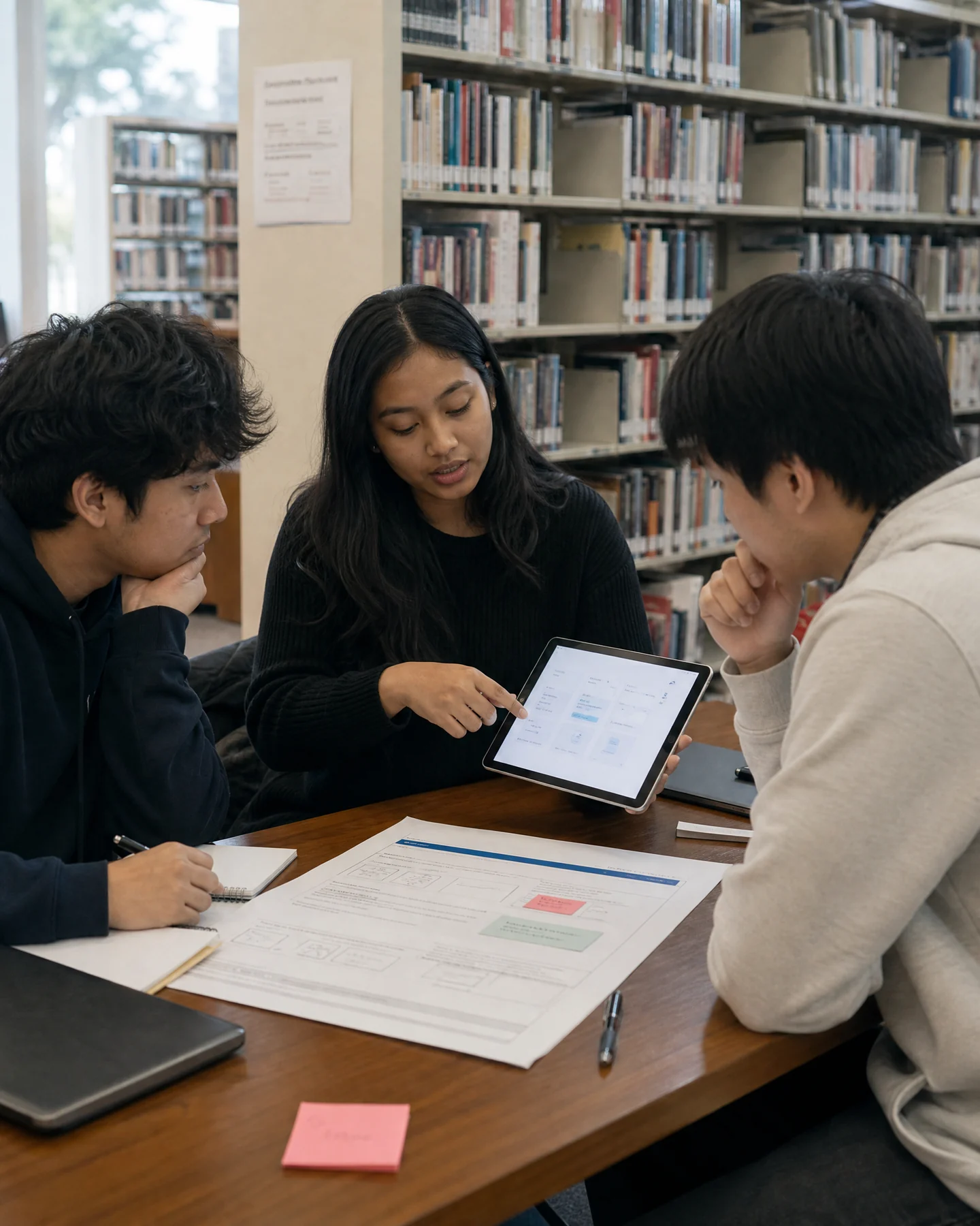 Engineer presenting a working prototype to peers